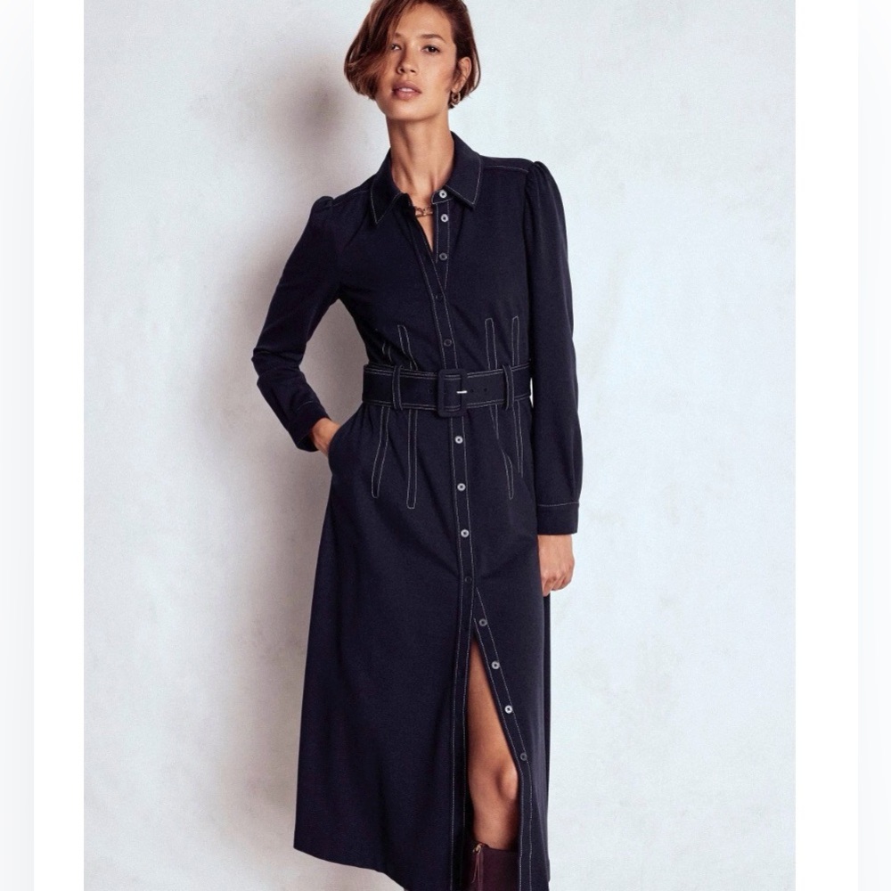 Boden NWT Anita long sleeve shirt dress